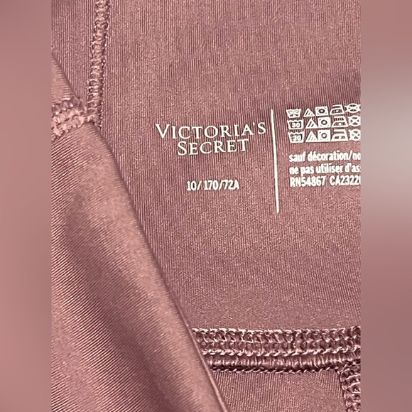 Victoria's Secret Women’s Dusty Pink Mauve Crossover Leggings Med Sz 10/170/72A - Picture 6 of 12